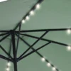 Ombrellone da giardino Decentrato con 32 LED e Pannello Solare Verde diametro 3 metri