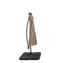 Ombrellone da giardino Decentrato con 32 LED e Pannello Solare Camel diametro 3 metri