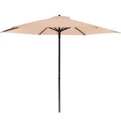 Ombrellone da giardino in Acciaio Tessuto Camel Idrorepellente