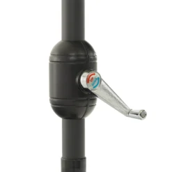 Ombrellone Decentrato a Semicerchio da Balcone con manovella Grigio h2,30x1,30 metri