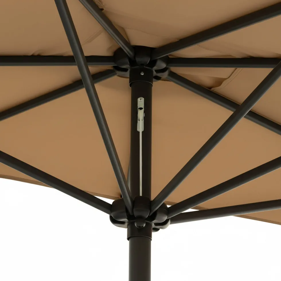 Ombrellone Decentrato a Semicerchio da Balcone con manovella Camel h2,30x1,30 metri