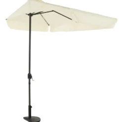 Ombrellone Decentrato a Semicerchio da Balcone con manovella Ècru h2,30x1,30 metri