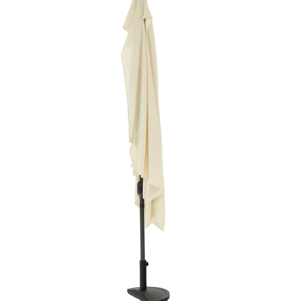 Ombrellone Decentrato a Semicerchio da Balcone con manovella Ècru h2,30x1,30 metri