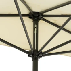 Ombrellone Decentrato a Semicerchio da Balcone con manovella Ècru h2,30x1,30 metri