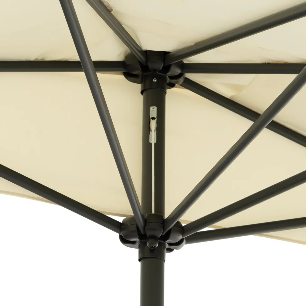 Ombrellone Decentrato a Semicerchio da Balcone con manovella Ècru h2,30x1,30 metri
