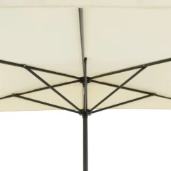 Ombrellone Decentrato a Semicerchio da Balcone con manovella Ècru h2,30x1,30 metri