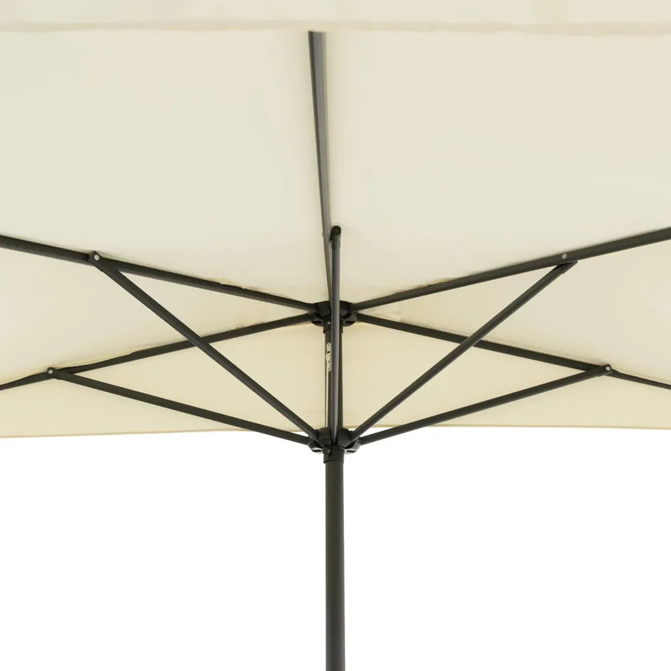 Ombrellone Decentrato a Semicerchio da Balcone con manovella Ècru h2,30x1,30 metri