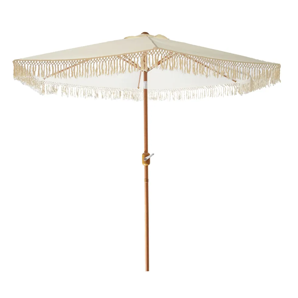 Ombrellone Mare con Frange e Manovella h238 cm diametro 270 cm