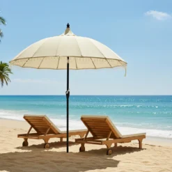 Ombrellone Mare Pagoda con Snodo e Manovella h290 cm diametro 270 cm