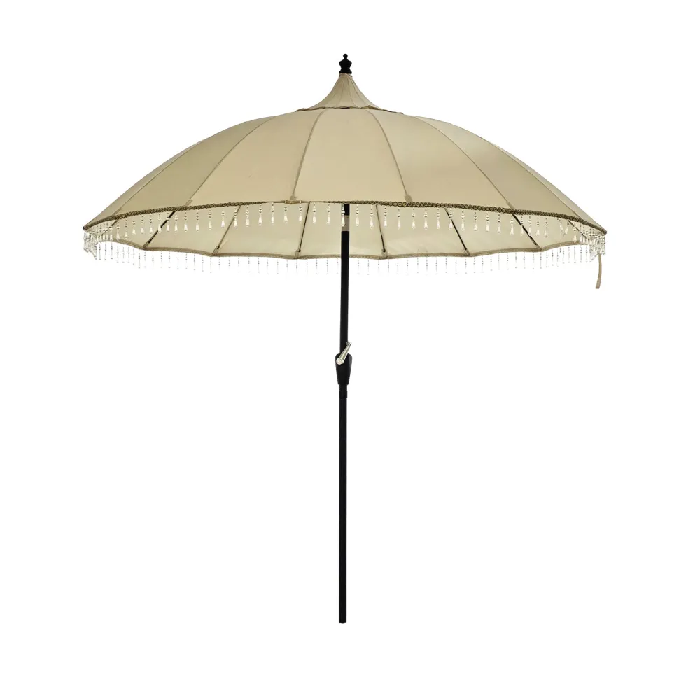 Ombrellone Mare Pagoda con Snodo e Manovella h290 cm diametro 270 cm