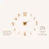 Orologio da Parete Adesivo Effetto Legno