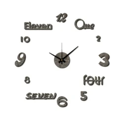 Orologio da Parete Adesivo Marble Fai da Te 60x60 cm