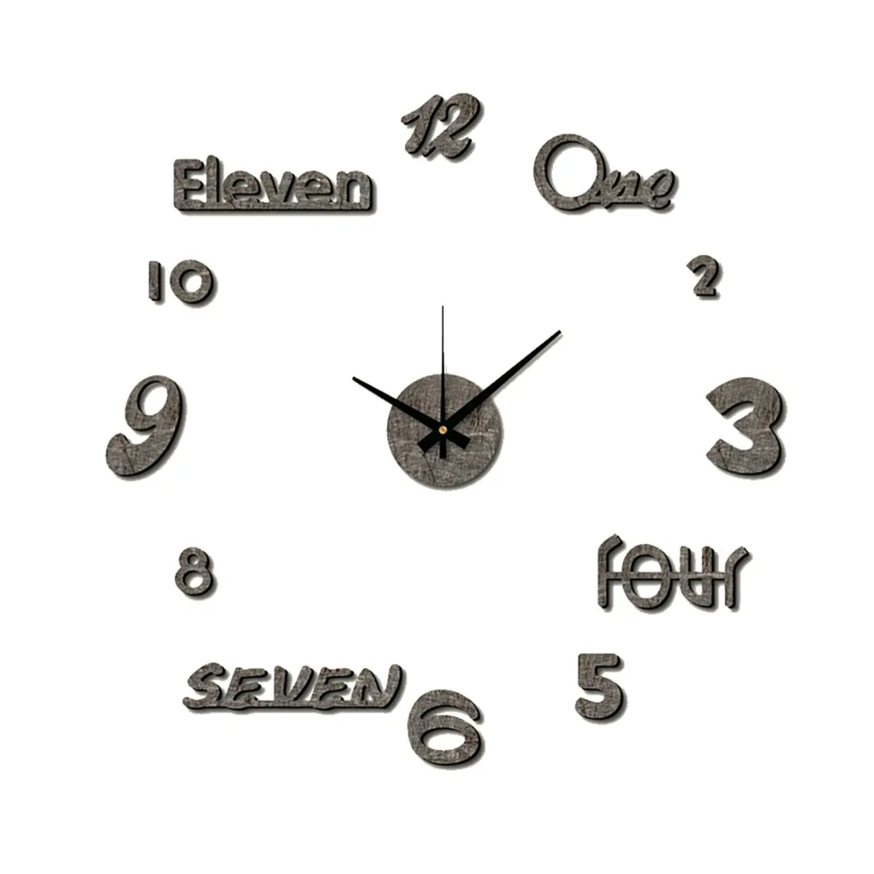 Orologio da Parete Adesivo Marble Fai da Te 60x60 cm
