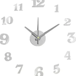 Orologio da parete adesivo Silver 50x50 cm