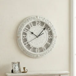 Orologio da Parete Decorativo Vintage Bianco diametro 30 cm