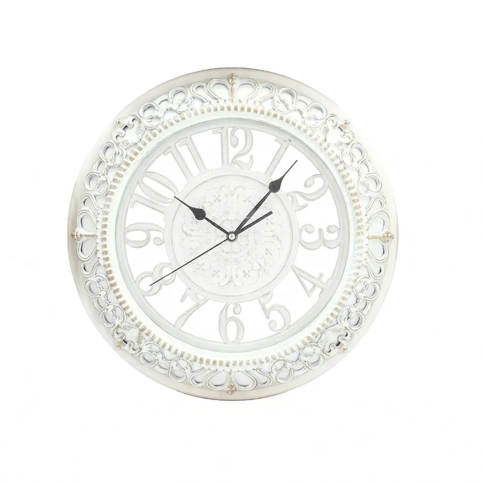 Orologio da Parete Decorativo Vintage Bianco diametro 30 cm