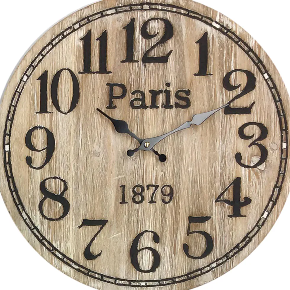 Orologio da Parete in Legno e Metallo diametro 40 cm