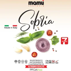 Padella Alta Antiaderente con coperchio in vetro Linea Sobria diametro 26 cm