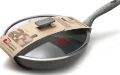 Padella antiaderente con coperchio in vetro Regina di pietra Induction diametro 24 cm