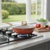Padella Antiaderente in alluminio pressato con Coperchio in Vetro e Doppio Scolo Crazy Wood diametro 30 cm