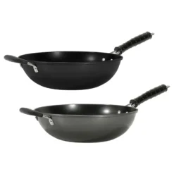 Padella wok con manici diametro 34 cm