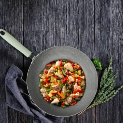 Padella Wok in alluminio pressato Linea Maya diametro 28 cm