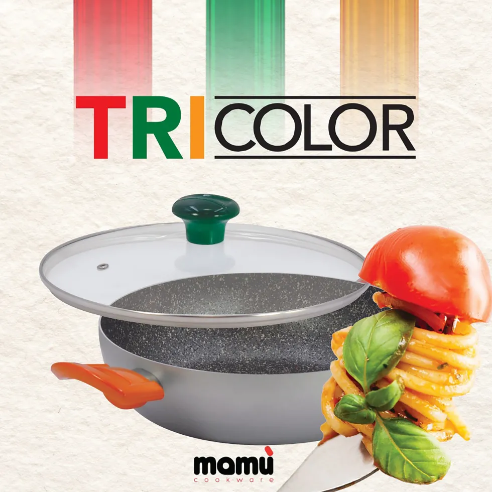 Padelle set 3 pezzi Linea Tricolor diametro 18/22/26 cm