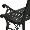 Panchina da Giardino in Ghisa Decorata Verde- h85x128x63 cm