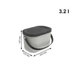 Pattumiera Albula Bianca 3,2 litri