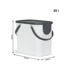 Pattumiera Albula Bianco 25 litri