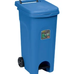 Pattumiera a pedale Linea Urban Eco System Blu Capri 80 Litri