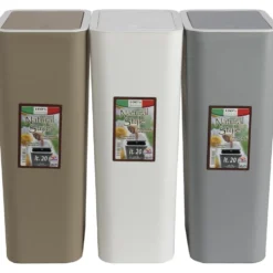 Pattumiera con Coperchio Push 20 litri Linea Natural Style