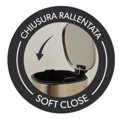 Pattumiera con Pedale in Acciaio Satinato Soft Close 3 litri