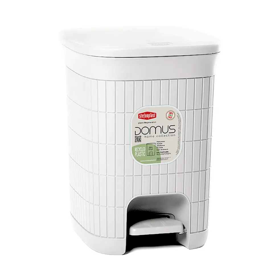 Pattumiera con pedale Linea Domus Bianca 20 litri