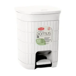 Pattumiera con pedale Linea Domus Bianca 6 litri
