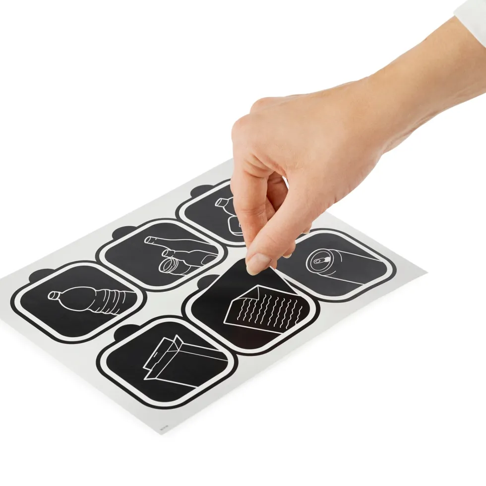 Pattumiera per raccolta differenziata con coperchio basculante Twist Argento 10 Litri