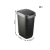 Pattumiera per raccolta differenziata con coperchio basculante Twist Argento 25 Litri