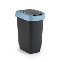 Pattumiera per raccolta differenziata con coperchio basculante Twist Blu 10 Litri