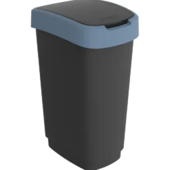 Pattumiera per raccolta differenziata con coperchio basculante Twist Blu 50 Litri
