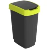 Pattumiera per raccolta differenziata con coperchio basculante Twist Lime 25 Litri
