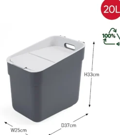 Pattumiera Raccolta Differenziata Ready to Collect Grigio scuro 20 litri