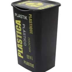 Pattumiera Recycling Plastica 50 Litri Nero