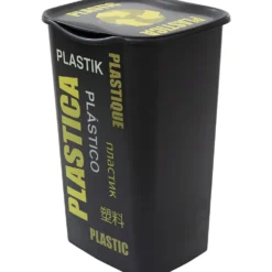 Pattumiera Recycling Plastica 50 Litri Nero