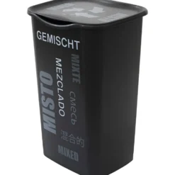 Pattumiera Recycling Raccolta Differenziata Misto 50 Litri Nero