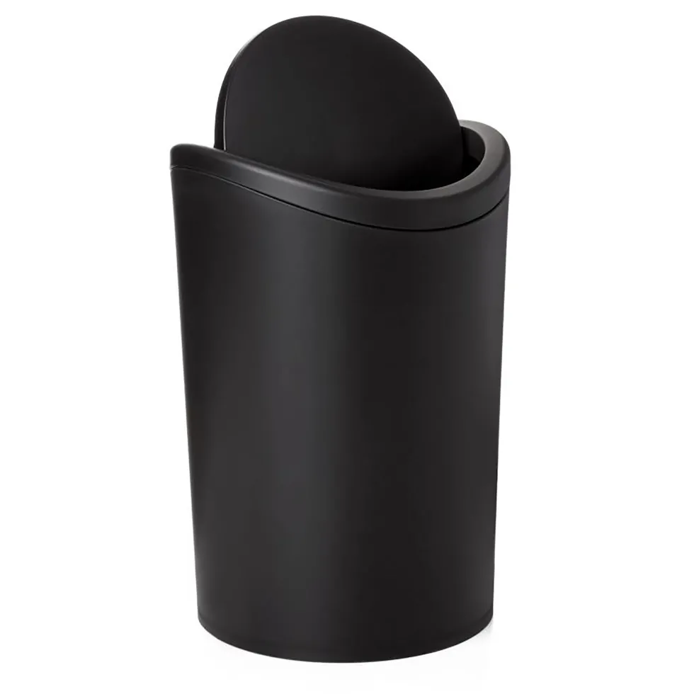 Pattumiera Standard con coperchio basculante Nera 6 litri