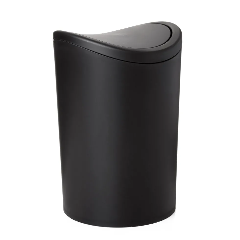 Pattumiera Standard con coperchio basculante Nera 6 litri