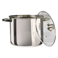 Pentola in acciaio inox con coperchio in vetro Linea Matilde diametro 28 cm