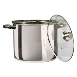 Pentola in acciaio inox con coperchio in vetro Linea Matilde diametro 28 cm