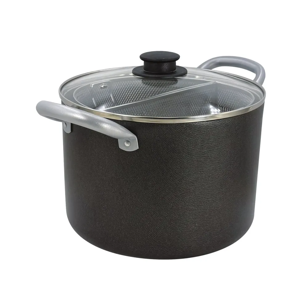 Pentola Multiuso con Doppio Cestello Divisorio in Alluminio diametro 20 cm