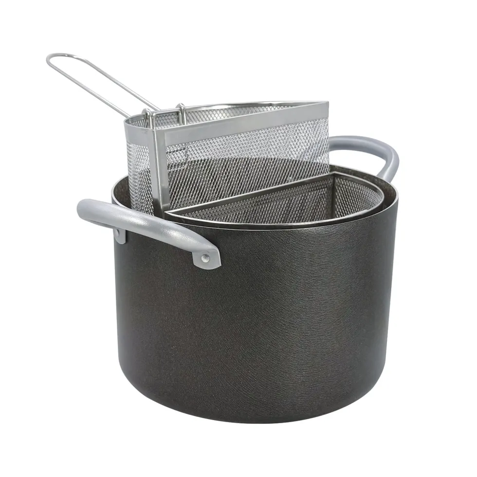 Pentola Multiuso con Doppio Cestello Divisorio in Alluminio diametro 20 cm